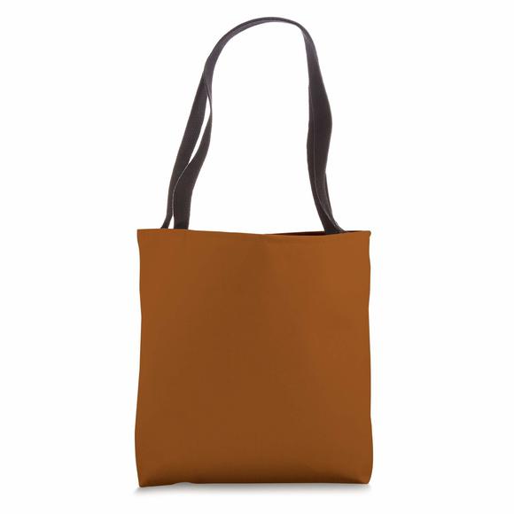 Chocolate Dark Brown Plain Solid Color Simple Classic Tote Bag o_o - Picture 1 of 4